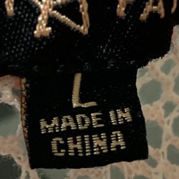 Almost Famous Crochet Knitted Sexy Sheer Peach Color Sleeveless Blouse Size Larg - Picture 5 of 6